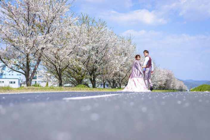 結婚式 前撮りの撮影は岡山市南区大福のホマレへ